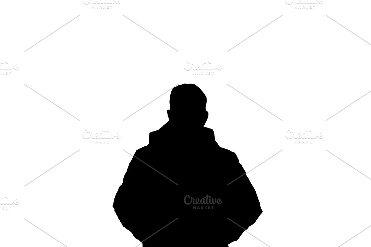 Silhouette Back View Person Walking in Illustrations - product preview 8