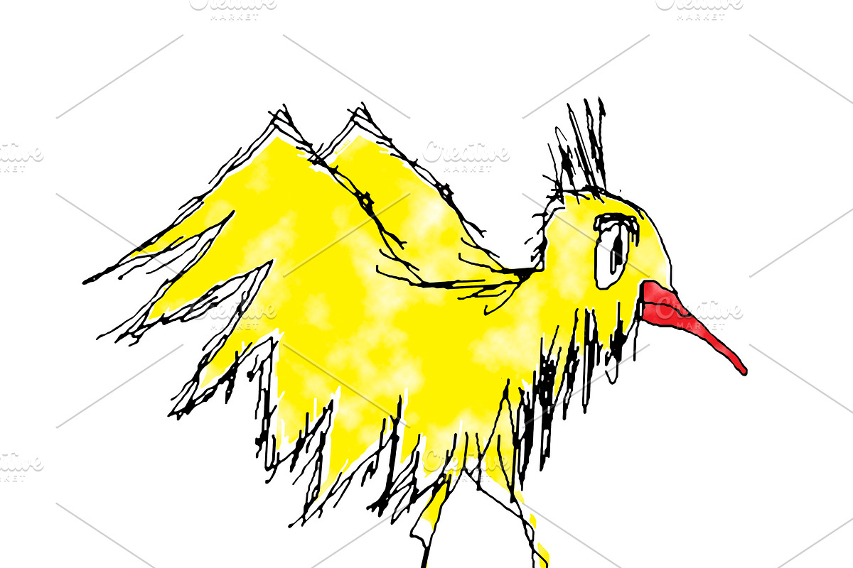 Isolated Bird Hand Drawn Sketch Illu in Illustrations - product preview 8