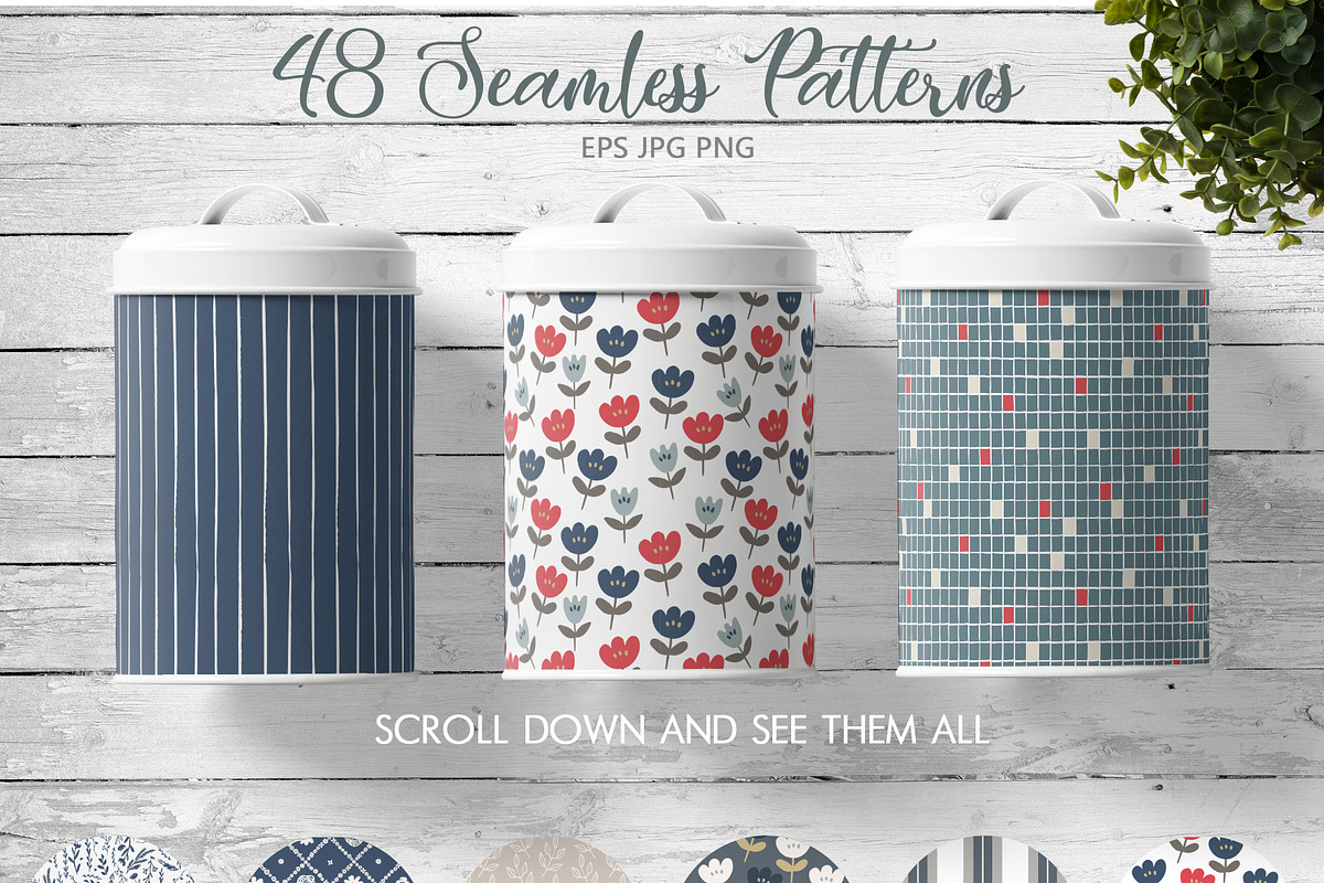 Farmhouse essentials and florals in Patterns - product preview 8