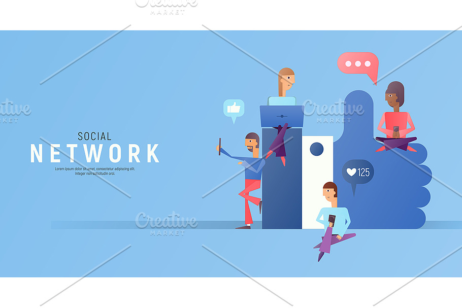 Concept of Social Media in Illustrations - product preview 8