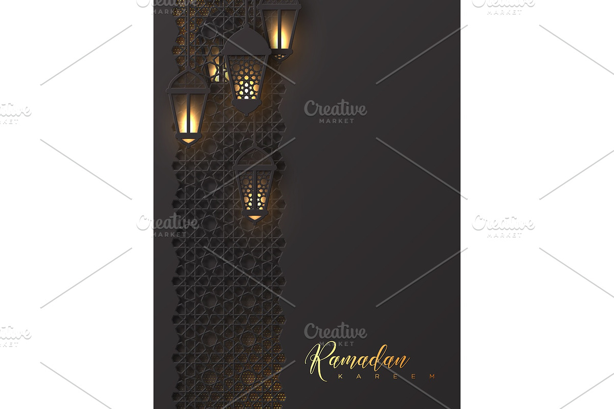 Ramadan Kareem greeting poster. in Illustrations - product preview 8