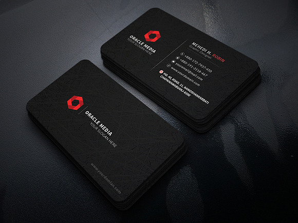 Dark Corporate Business Card in Business Card Templates - product preview 2