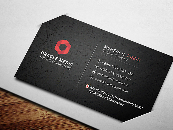 Dark Corporate Business Card in Business Card Templates - product preview 4