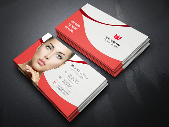 Spa Shop Business Cards in Business Card Templates - product preview 2