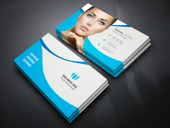 Spa Shop Business Cards in Business Card Templates - product preview 3