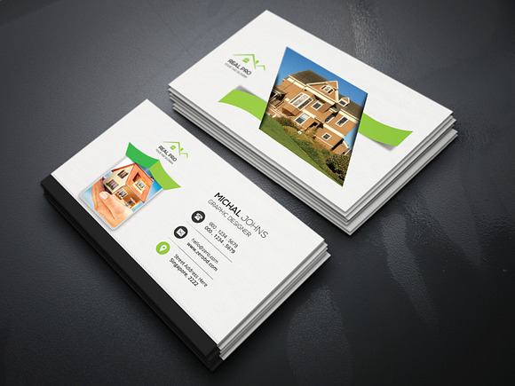 Real Estate Business Cards in Business Card Templates - product preview 2