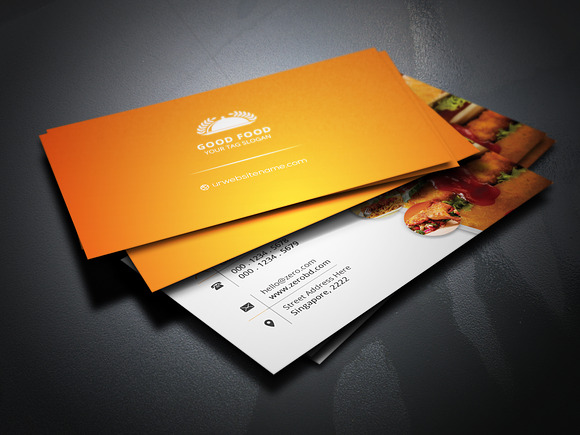 Food Restaurant Business Cards in Business Card Templates - product preview 1