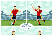 Rugby World Cup 2015 vector concept