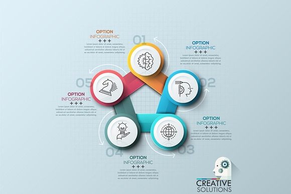 4 Infographic Cycle Templates in Illustrations - product preview 4