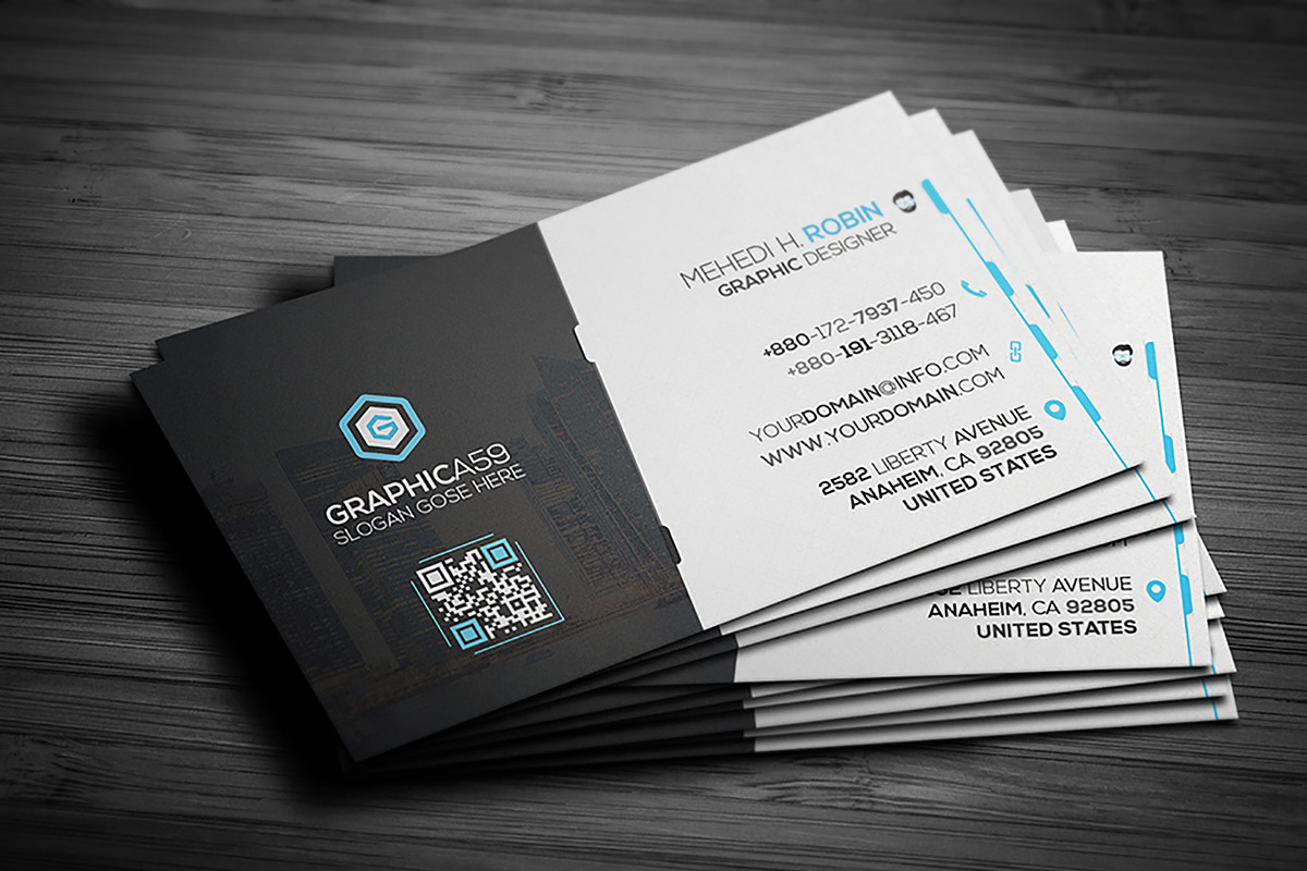Corporate Business Card 01 in Business Card Templates - product preview 8