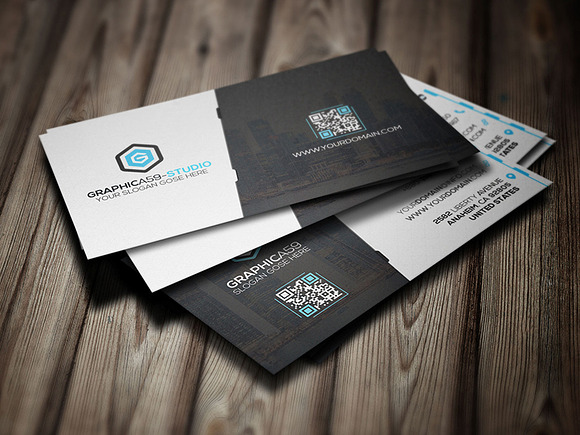 Corporate Business Card 01 in Business Card Templates - product preview 3