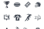 Rugby or american football icons