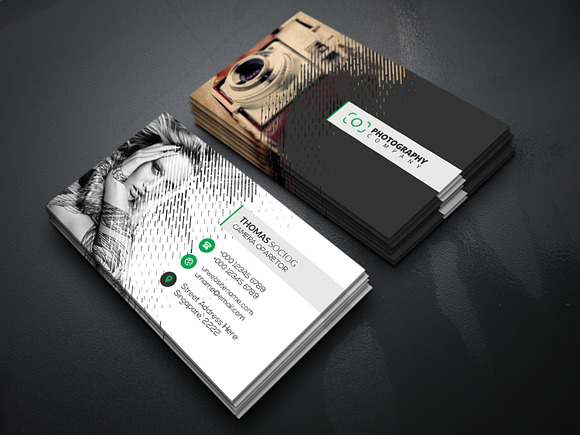 Rain Photography Business Cards in Business Card Templates - product preview 1