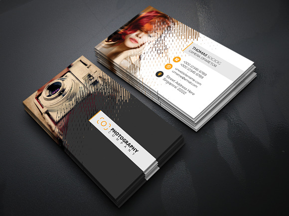 Rain Photography Business Cards in Business Card Templates - product preview 3