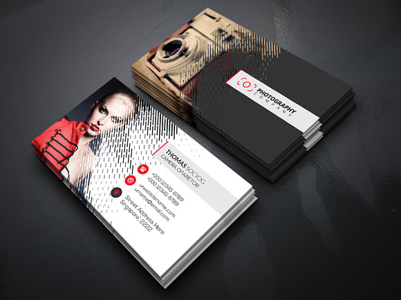 Rain Photography Business Cards in Business Card Templates - product preview 4