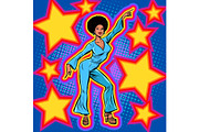 retro African star disco dance