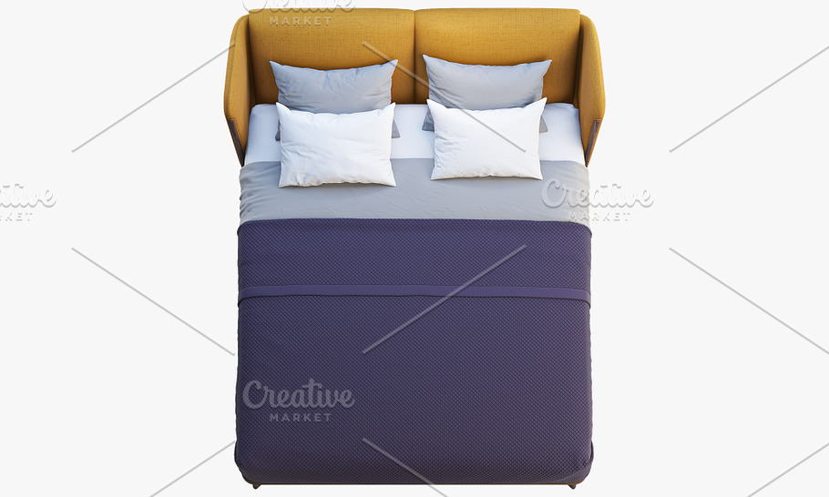 Low Dubois Bed (2 options) 3d model in Furniture - product preview 13