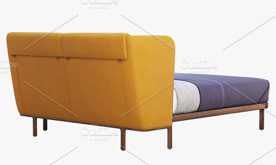 Low Dubois Bed (2 options) 3d model in Furniture - product preview 14