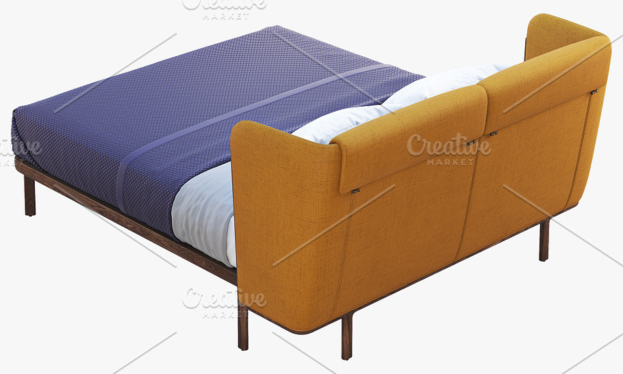 Low Dubois Bed (2 options) 3d model in Furniture - product preview 15