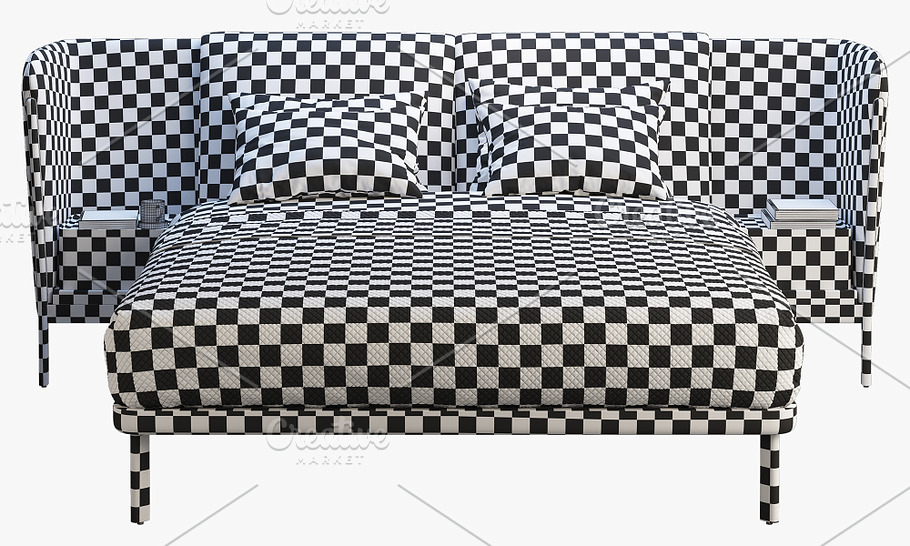 Low Dubois Bed (2 options) 3d model in Furniture - product preview 18
