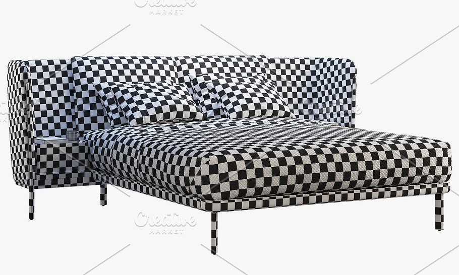 Low Dubois Bed (2 options) 3d model in Furniture - product preview 19