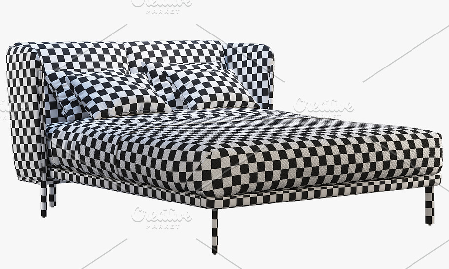 Low Dubois Bed (2 options) 3d model in Furniture - product preview 23