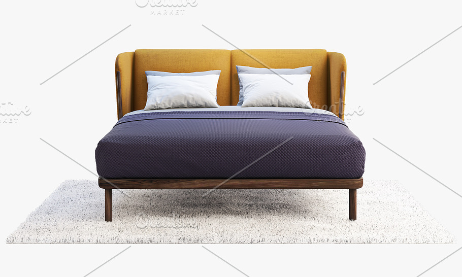 Low Dubois Bed (2 options) 3d model in Furniture - product preview 26