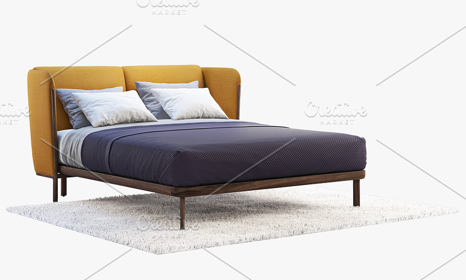 Low Dubois Bed (2 options) 3d model in Furniture - product preview 27