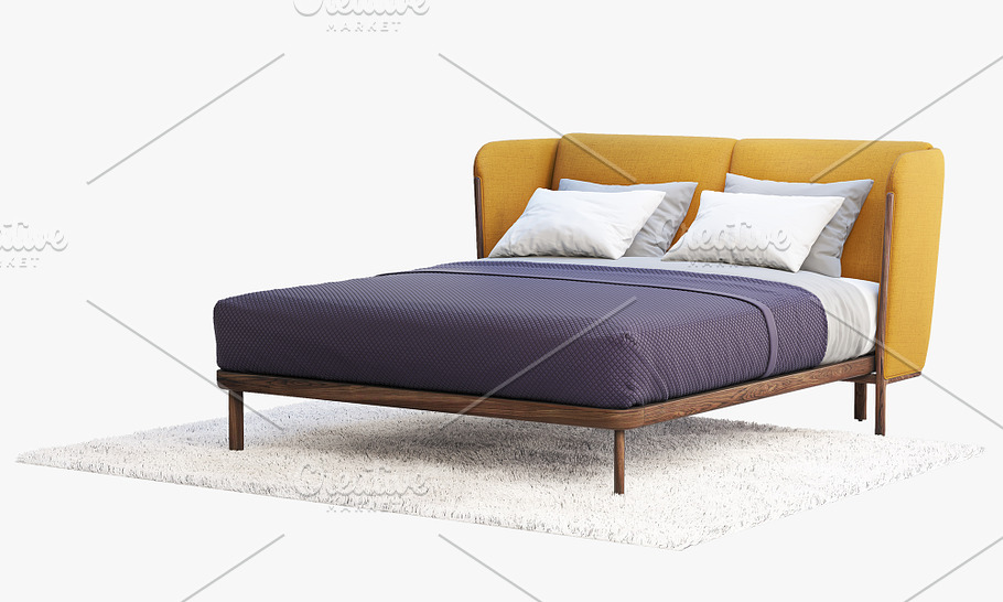 Low Dubois Bed (2 options) 3d model in Furniture - product preview 28
