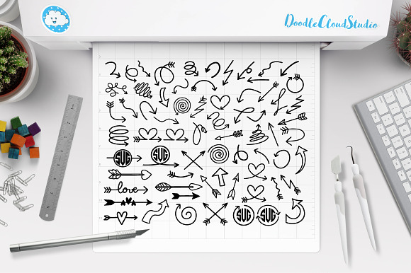 68 Arrows SVG doodles Bundle in Illustrations - product preview 1