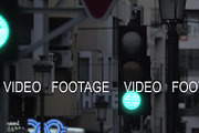 A closeup of a traffic light on a