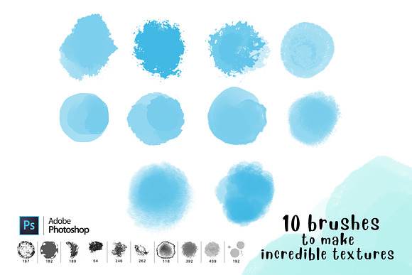 Watercolor bundle Photoshop Brushes in Add-Ons - product preview 1