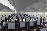 Jet airplane economy class interior