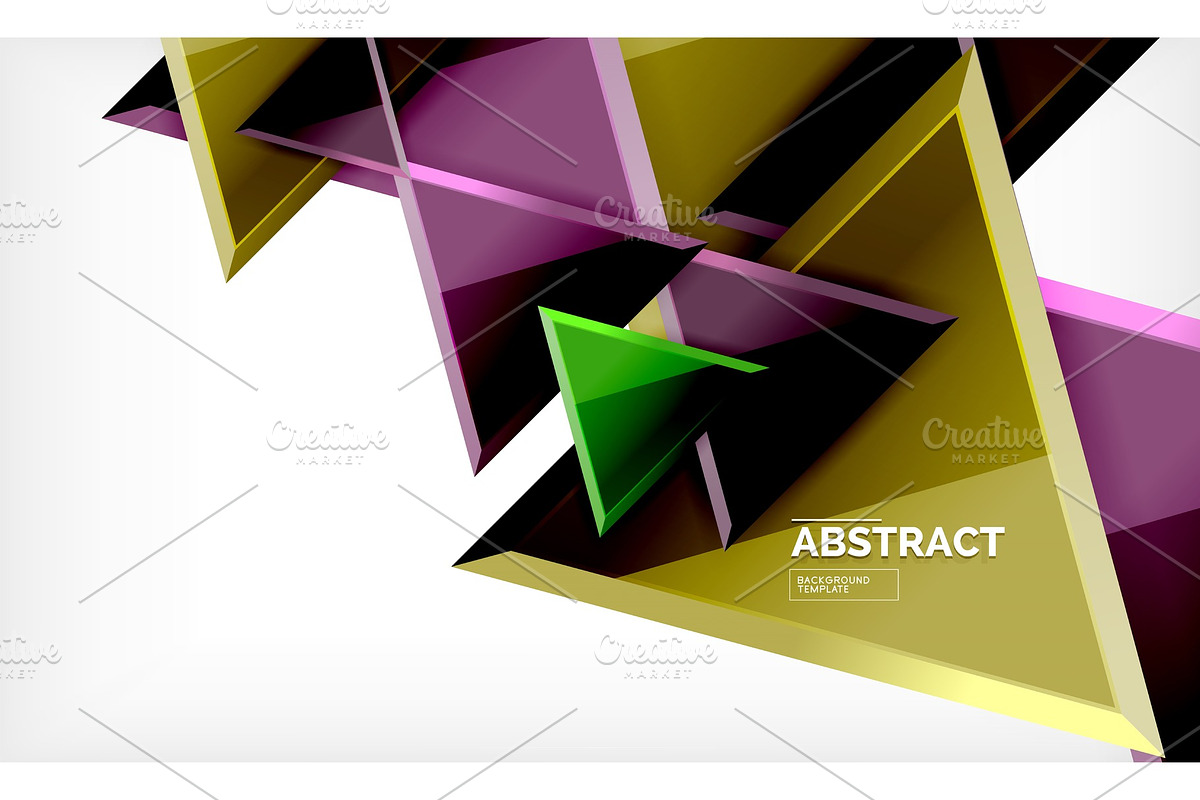 Tech futuristic geometric 3d shapes in Illustrations - product preview 8