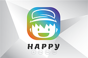 Happy Kid with Hat Logo Template