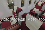 Jet airplane interior view business