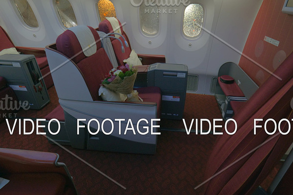 First class - jet airplane interior