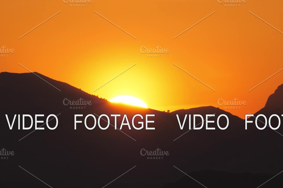 A golden sunset in the mountains in Graphics - product preview 8