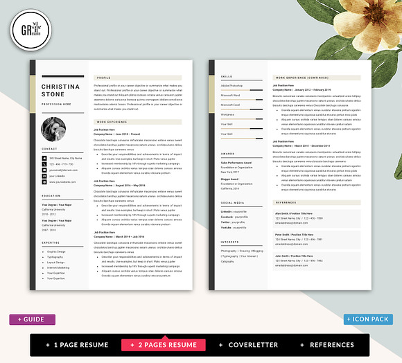 Resume template CV Template - SALE in Letter Templates - product preview 2