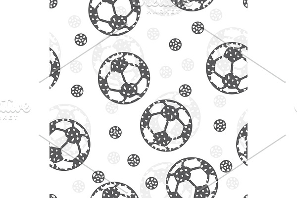 Seamless pattern with soccer ball
