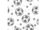Seamless pattern with soccer ball