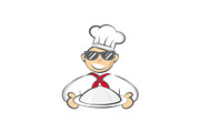 Smiling Chef cartoon character