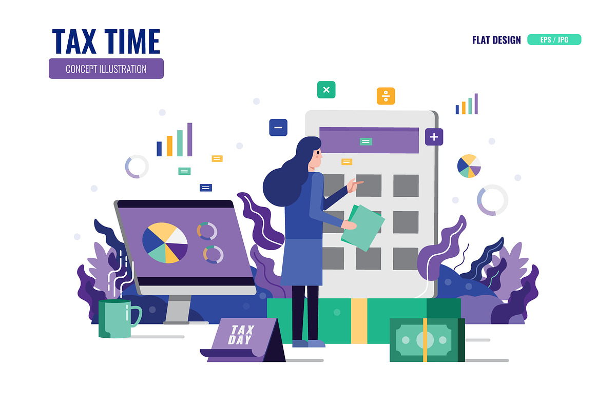 12 Tax time (Business & Finance) in Illustrations - product preview 8