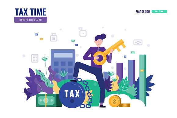 12 Tax time (Business & Finance) in Illustrations - product preview 3