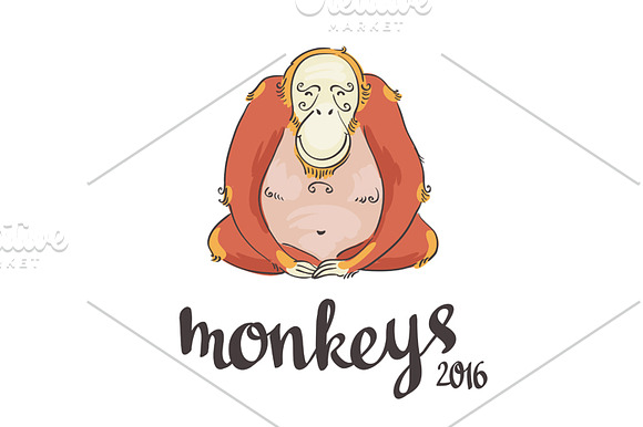 Symbol of 2016. Monkeys in Objects - product preview 1