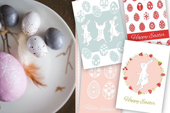 Funny Easter. Folk style in Illustrations - product preview 4