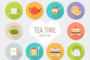 Tea flat icons