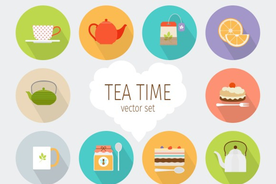 Tea flat icons in Graphics - product preview 8