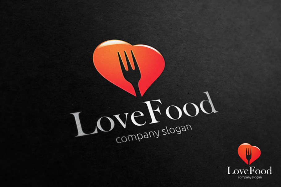 Love Food in Logo Templates - product preview 8