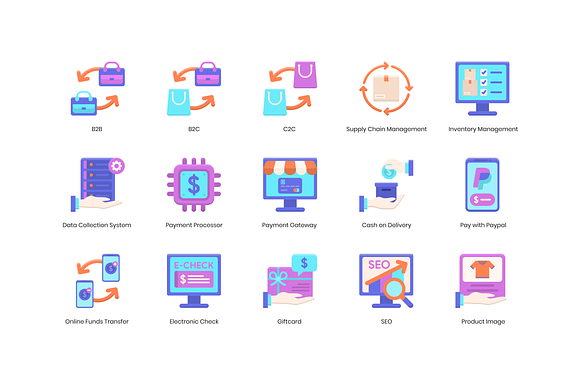 90 E-Commerce Icons | Violet in Credit Card Icons - product preview 4